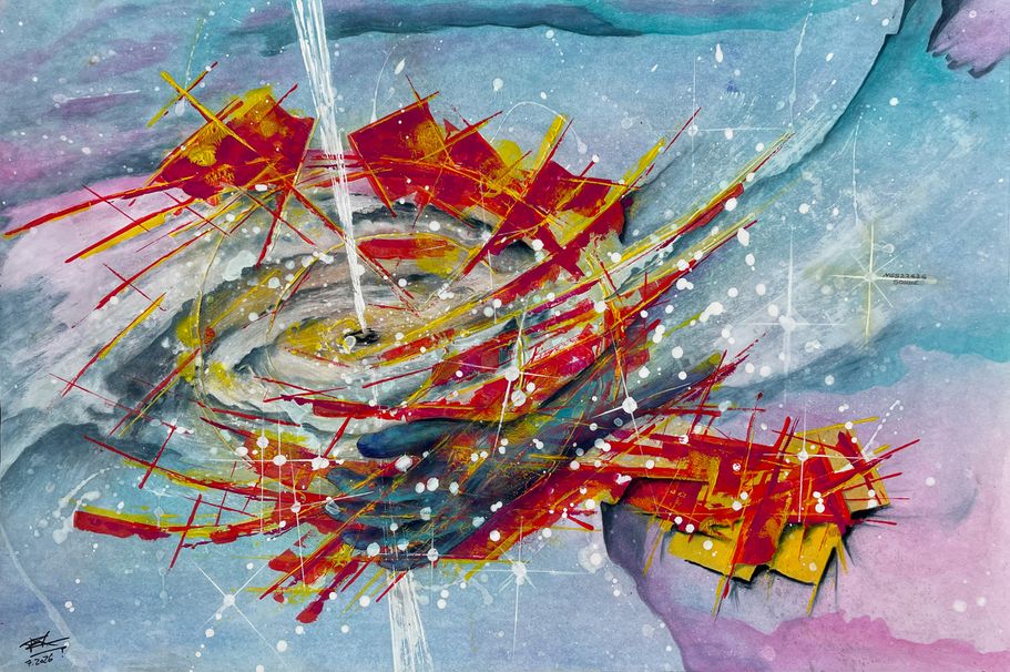 Erik Groesch - NGS22626 - 2026 - Acrylic on Fleece - 90x60cm