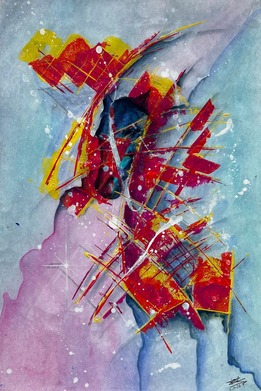Erik Groesch - Reflection Nebula - 2026 - Acrylic on fleece - 60x90cm