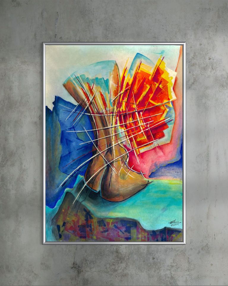 Erik Groesch "Anticipated Easing" 2026 - Framed