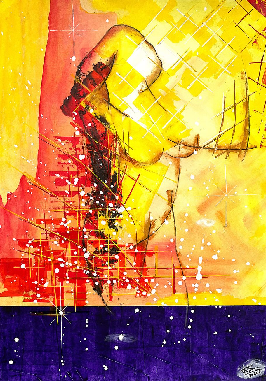 Erik Groesch - Fragmented Reality - 2026 - Acrylic on fleece - 70x100cm