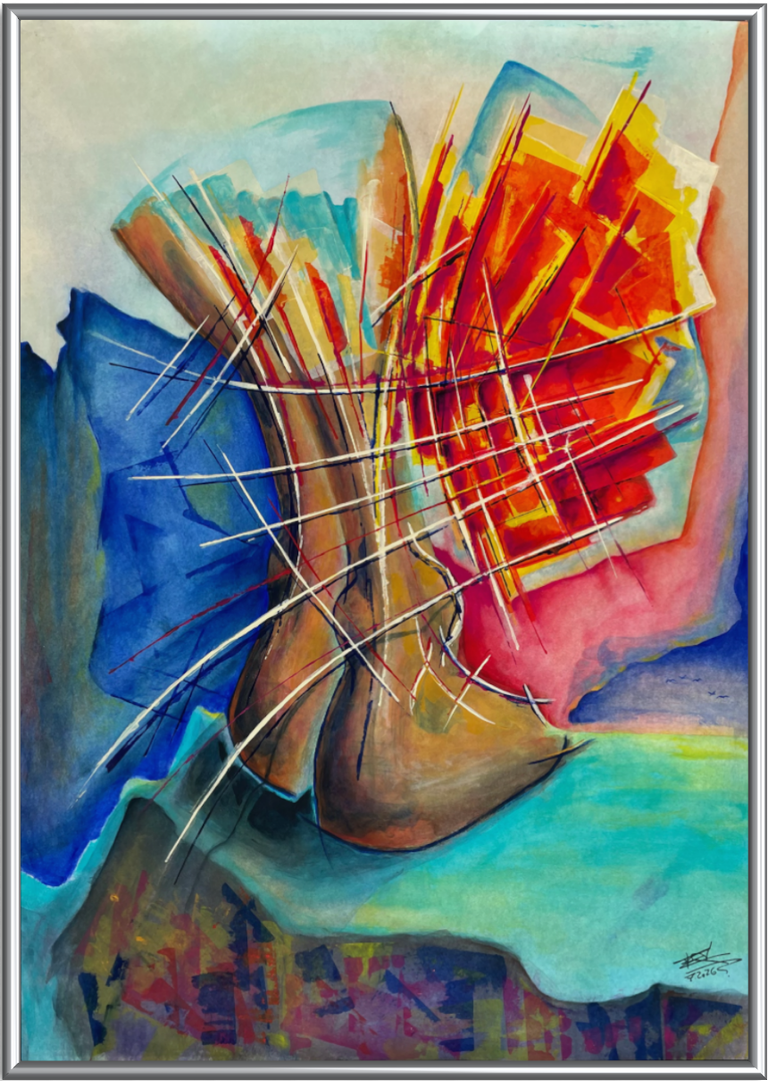 Erik Groesch "Anticipated Easing" 2026 - Framed